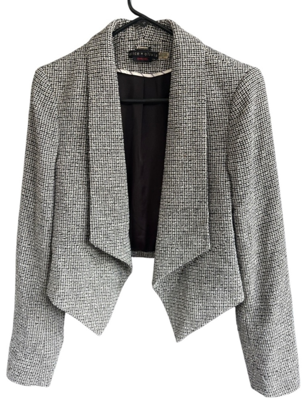 Alice + Olivia Open Front Tweed
Cropped Blazer Size M